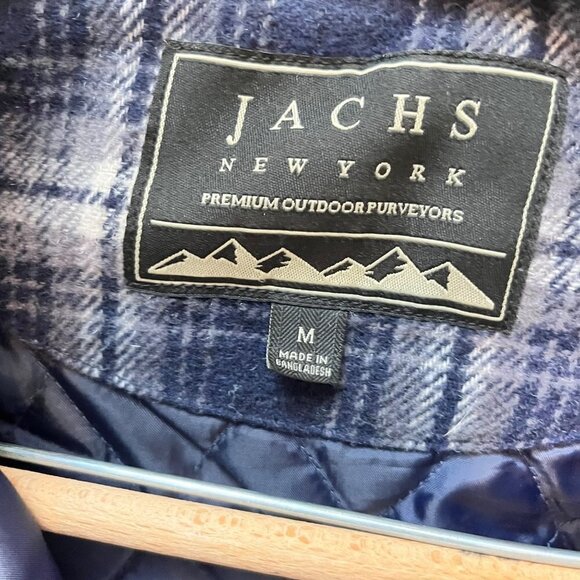 Jachs Quilted Plaid Wool Flannel Shacket- Size M - Picture 5 of 6
